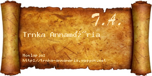 Trnka Annamária névjegykártya