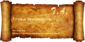 Trnka Annamária névjegykártya